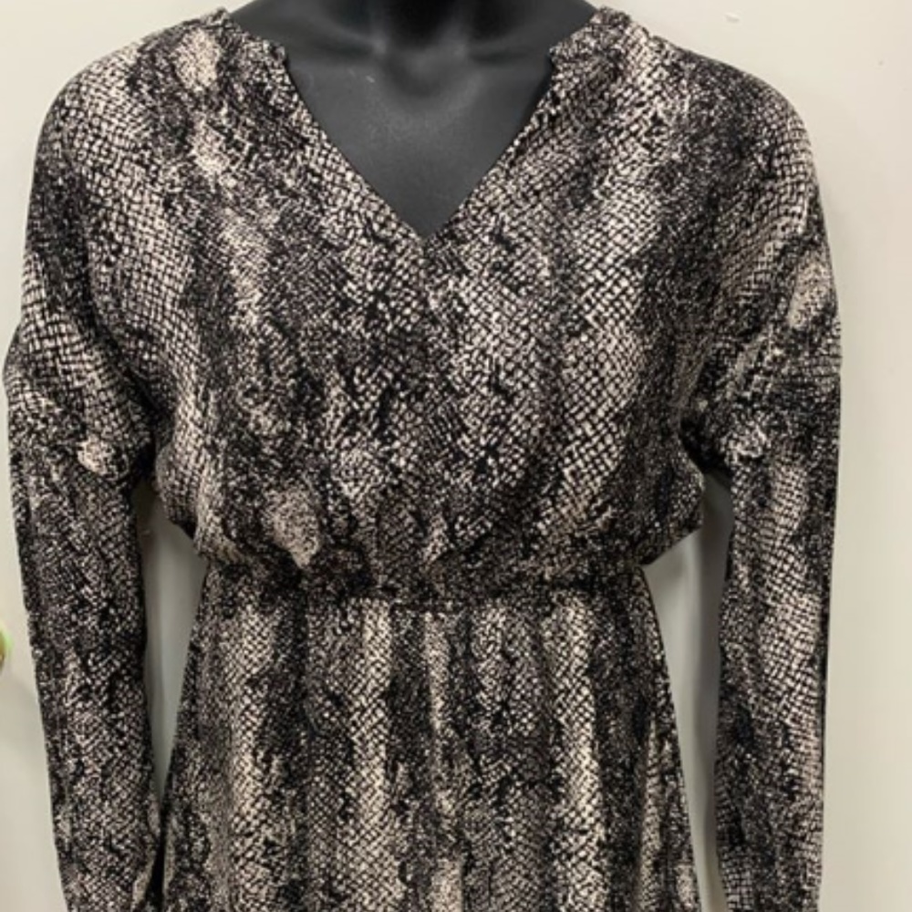 Black/Cream Snake Dress